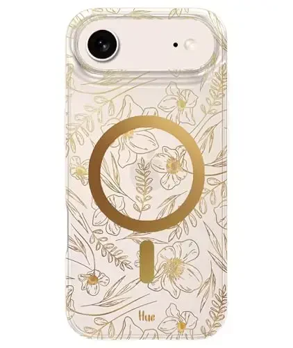 LONLI iPhone Air Case uchun Hue - Oltin gulli zarbaga chidamli magnit telefon qopqog'i - [Magsafe bilan mos keladi] - Elegant, noyob va estetik - 1