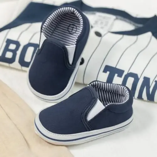 LONSOEN Baby Toddler Boys Girls Loafers Newborn Leather Moccasins Infant First Walking Dress Shoes - 4