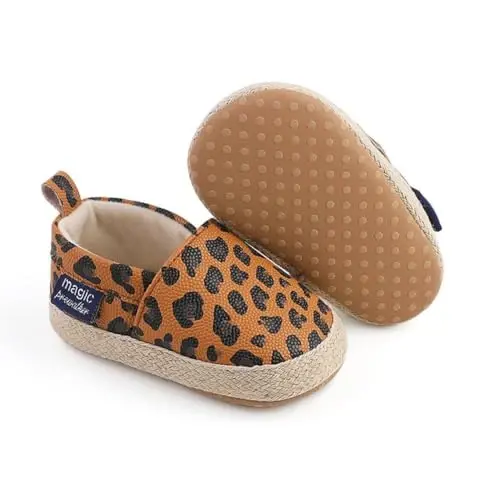 LONSOEN Baby Toddler Boys Girls Loafers Newborn Leather Moccasins Infant First Walking Dress Shoes - 5