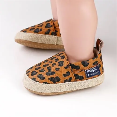 LONSOEN Baby Toddler Boys Girls Loafers Newborn Leather Moccasins Infant First Walking Dress Shoes - 6