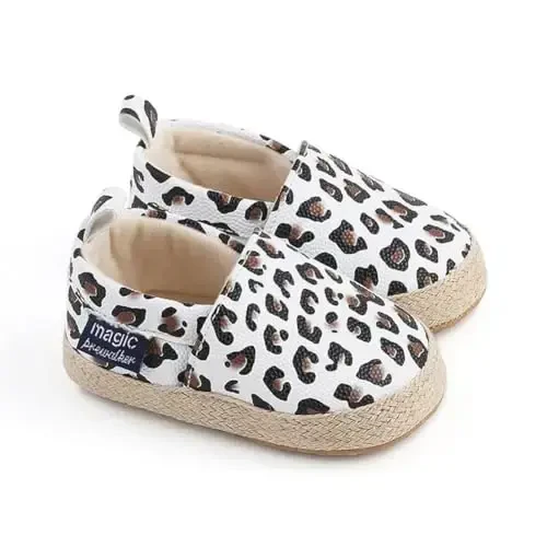 LONSOEN Baby Toddler Boys Girls Loafers Newborn Leather Moccasins Infant First Walking Dress Shoes - 3