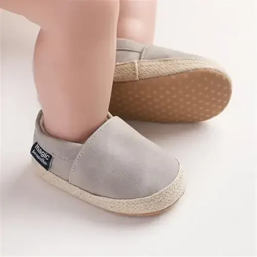 LONSOEN Baby Toddler Boys Girls Loafers Newborn Leather Moccasins Infant First Walking Dress Shoes - 5