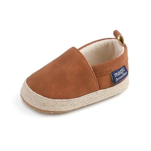 LONSOEN Baby Toddler Boys Girls Loafers Newborn Leather Moccasins Infant First Walking Dress Shoes - 1