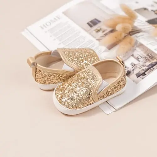 LONSOEN Baby Toddler Boys Girls Loafers Newborn Leather Moccasins Infant First Walking Dress Shoes - 4