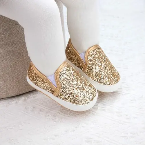 LONSOEN Baby Toddler Boys Girls Loafers Newborn Leather Moccasins Infant First Walking Dress Shoes - 5