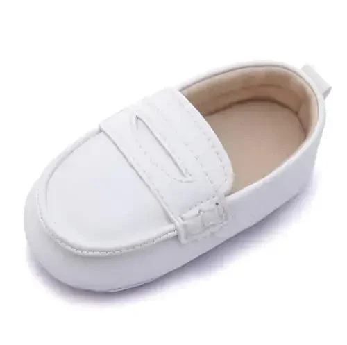 LONSOEN Baby Toddler Boys Girls Loafers Newborn Leather Moccasins Infant First Walking Dress Shoes - 1