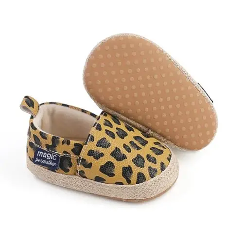 LONSOEN Baby Toddler Boys Girls Loafers Newborn Leather Moccasins Infant First Walking Dress Shoes - 5