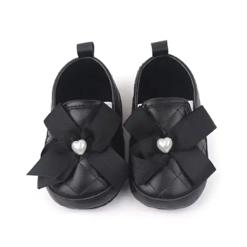 LONSOEN Baby Toddler Boys Girls Loafers Newborn Leather Moccasins Infant First Walking Dress Shoes - 2