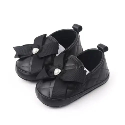 LONSOEN Baby Toddler Boys Girls Loafers Newborn Leather Moccasins Infant First Walking Dress Shoes - 3