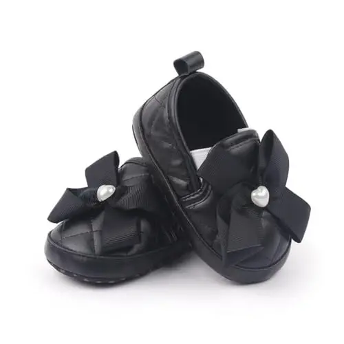 LONSOEN Baby Toddler Boys Girls Loafers Newborn Leather Moccasins Infant First Walking Dress Shoes - 5