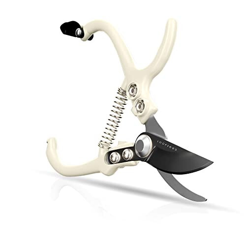 LOOPSEED Bypass Pruning Shears Hand Pruner Garden Trimming Scissors Plant Trimmers Herb Snips Flower Clippers Ergonomic Handle Modern Garden Tools (Classic Cream) - 1