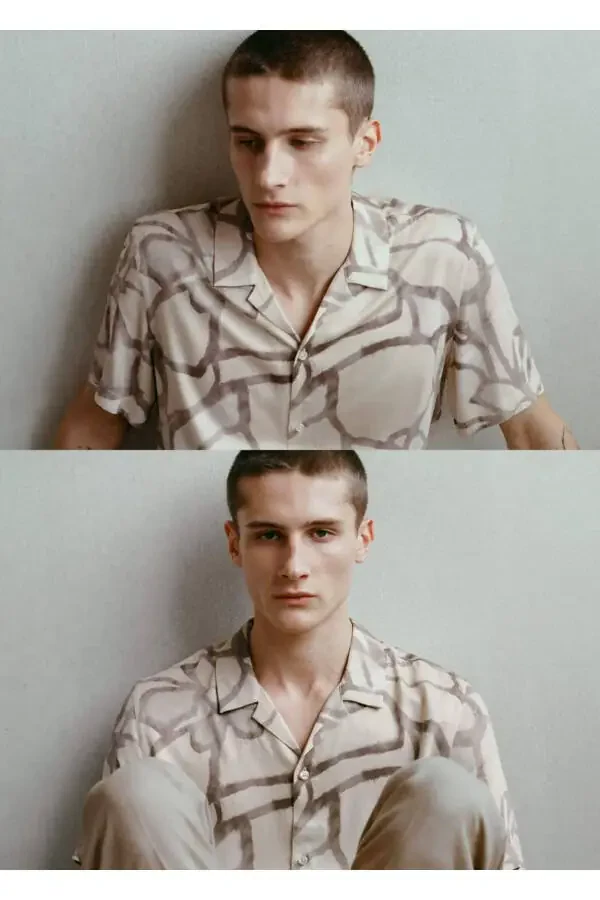 Loose bowling collared shirt - 8