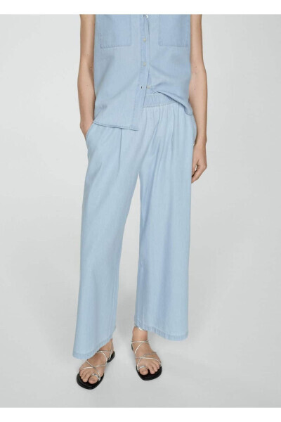 Loose cotton trousers - MANGO WOMAN