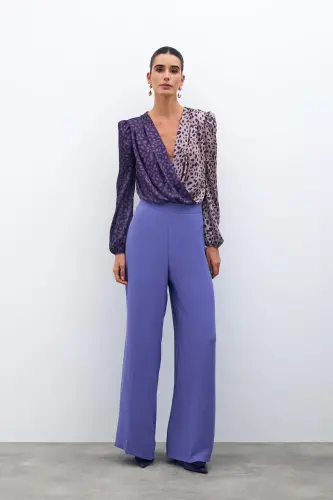 Loose Crepe Pants - PURPLE-PURPLE - SATEEN (1)