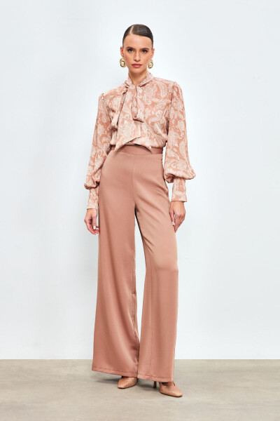 Loose Crepe Trousers - Visone - 2