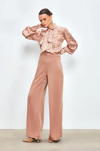 Loose Crepe Trousers - Visone 