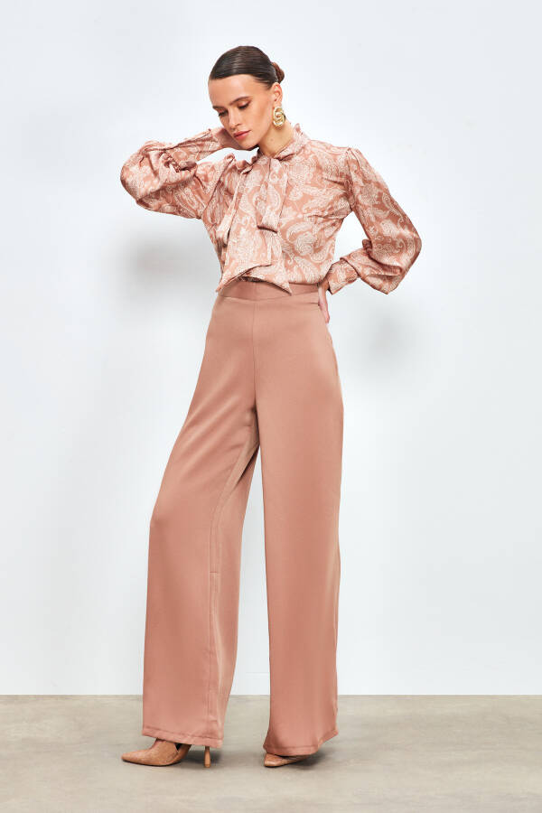 Loose Crepe Trousers - Visone - 6