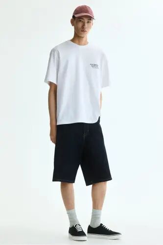 Loose Fit Baskılı Tişört - Beyaz/Port Meridian Yacht Club - H&M (1)