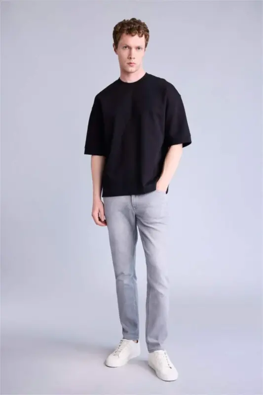 Loose Fit Crew Neck Short Sleeve Heavyweight T-Shirt Black - 9