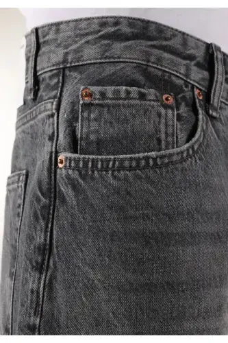 Loose fit, grey men's jeans. - 7