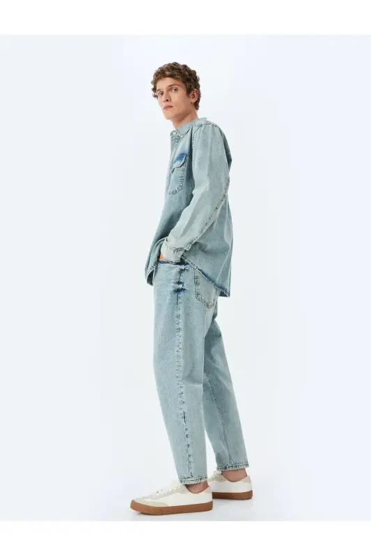 Loose Fit Jeans - Steve Jean-Light Indigo - 2