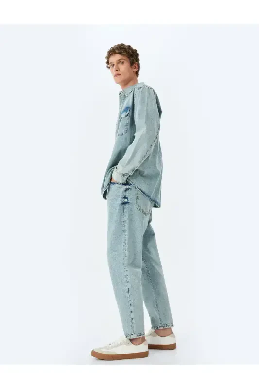 Loose Fit Jeans - Steve Jean-Light Indigo - 2