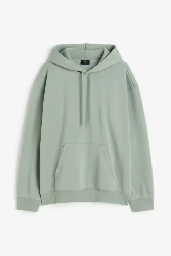 Loose Fit Kapüşonlu Üst - Açık haki - 1
