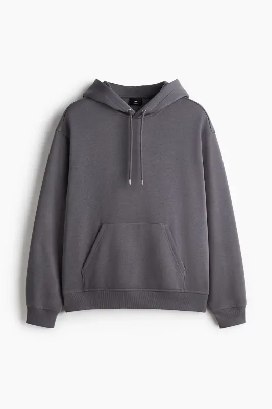 Loose Fit Kapüşonlu Üst - Koyu gri - 4