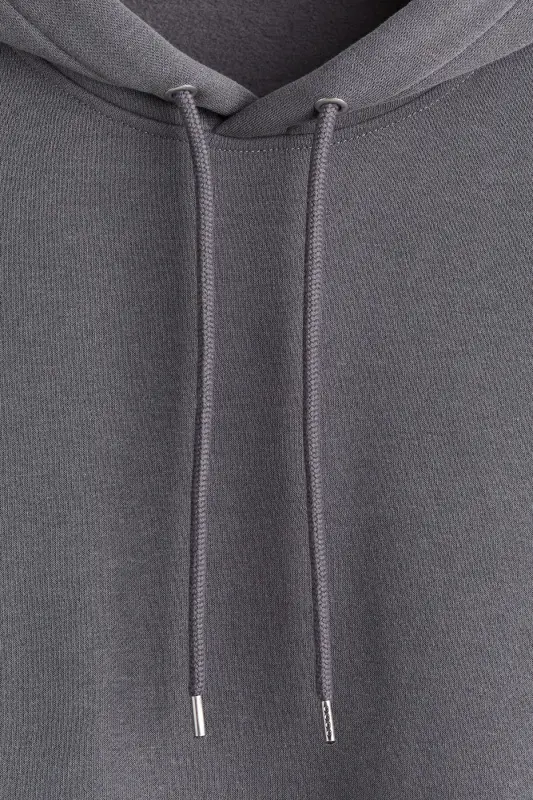 Loose Fit Kapüşonlu Üst - Koyu gri - 6