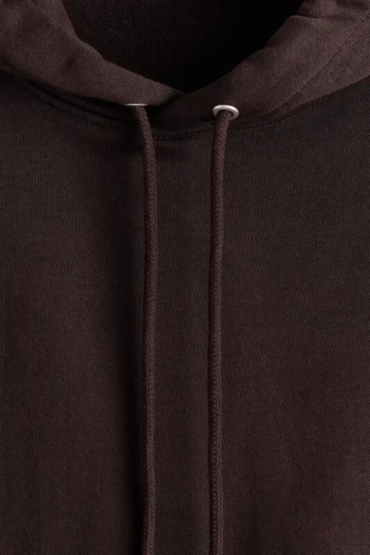 Loose Fit Kapüşonlu Üst - Koyu kahverengi - 6