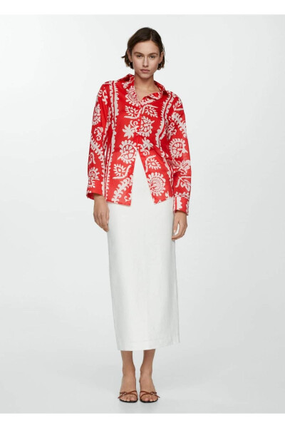 Loose Fit Patterned Shirt - MANGO (1)