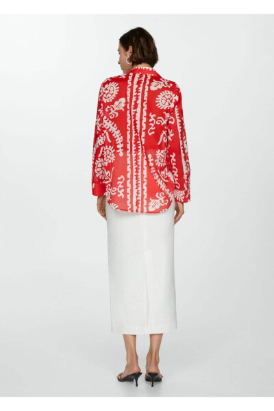 Loose Fit Patterned Shirt - 4