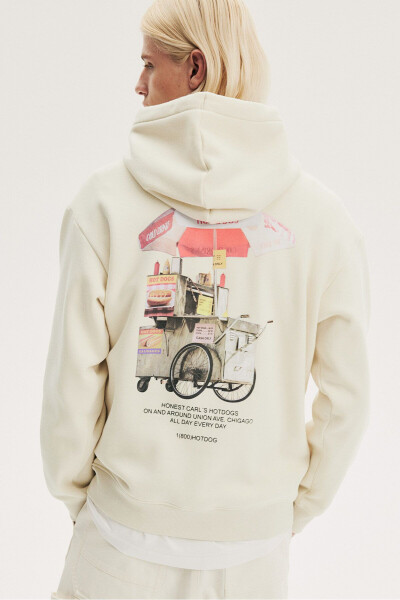 Loose fit printed hoodie. - 4