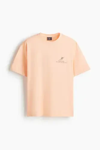 Loose Fit Printed T-shirt-Peach pink/Echo Park - 3