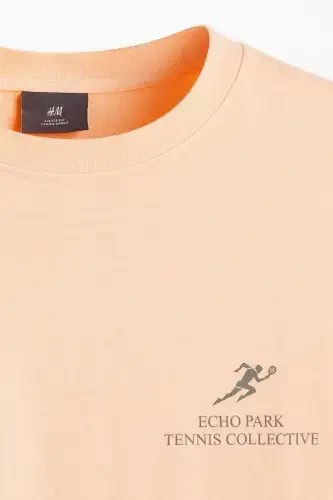 Loose Fit Printed T-shirt-Peach pink/Echo Park - 5