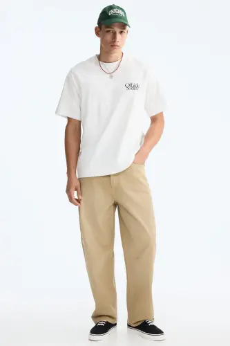 Loose Fit Printed T-Shirt - White/Offside Society - 3