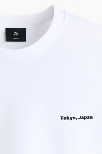 Loose Fit Printed T-Shirt - White/Peak Season - 3