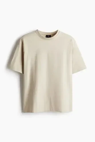 Loose Fit T-Shirt-Beige - 3