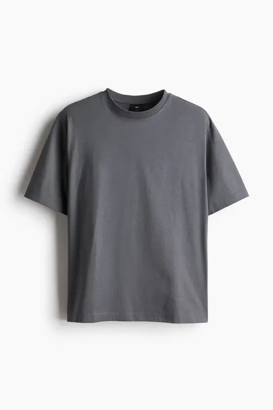 Loose Fit T-shirt-Dark gray - 3