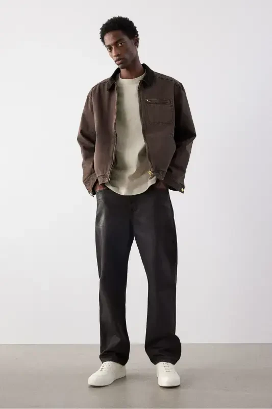 Loose Fit Tişört-Bej - 2