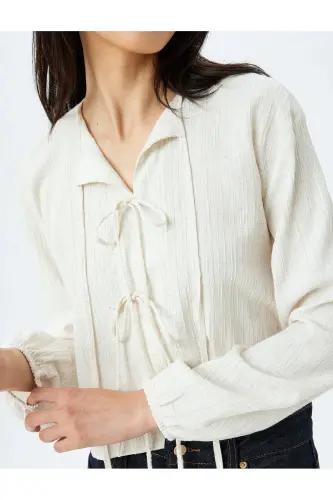 Loose Fit Viscose Linen Blend Long Sleeve Fabric - 5