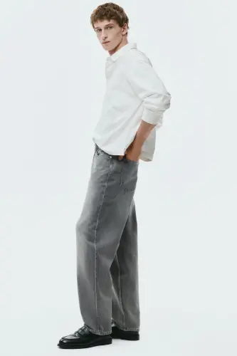 Loose Jeans-Açık kot grisi - 1