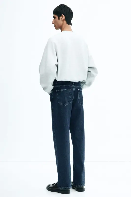 Loose Jeans-Dark denim blue - 3