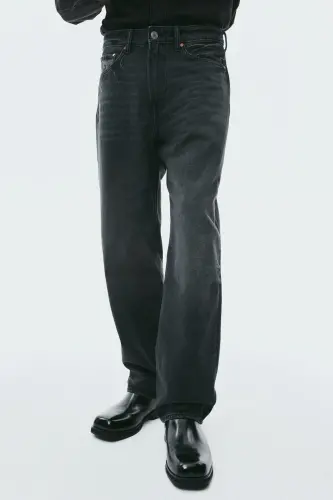 Loose Jeans-Soluk siyah - H&M (1)