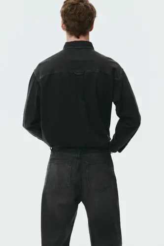 Loose Jeans-Soluk siyah - 5