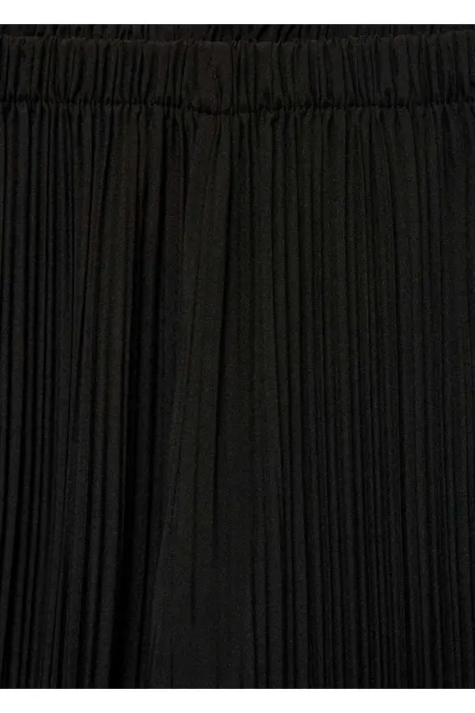 Loose pleated pants - Black - 7