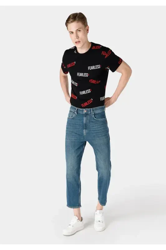 Loose Relaxed Fit Blue Men's Jeans. - 1