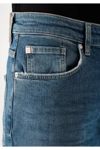 Loose Relaxed Fit Blue Men's Jeans. - 5