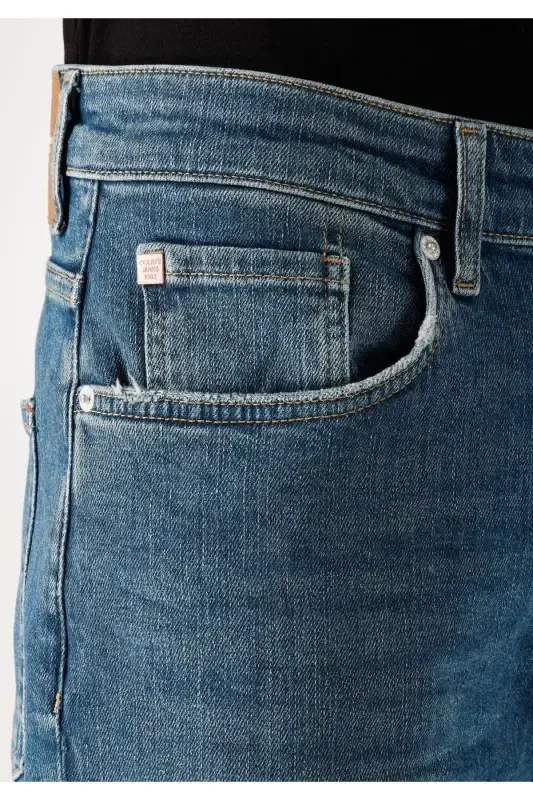 Loose Relaxed Fit Blue Men's Jeans. - 5