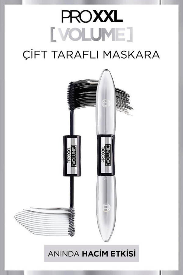 L'oréal Paris Pro Xxl Volume Ikki Tomonlama Maskara - Hajm Ta'siri - 1